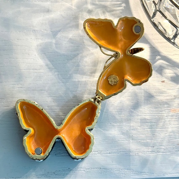 Colorful Butterfly jewelry box with stones Brand New - Picture 4 of 11